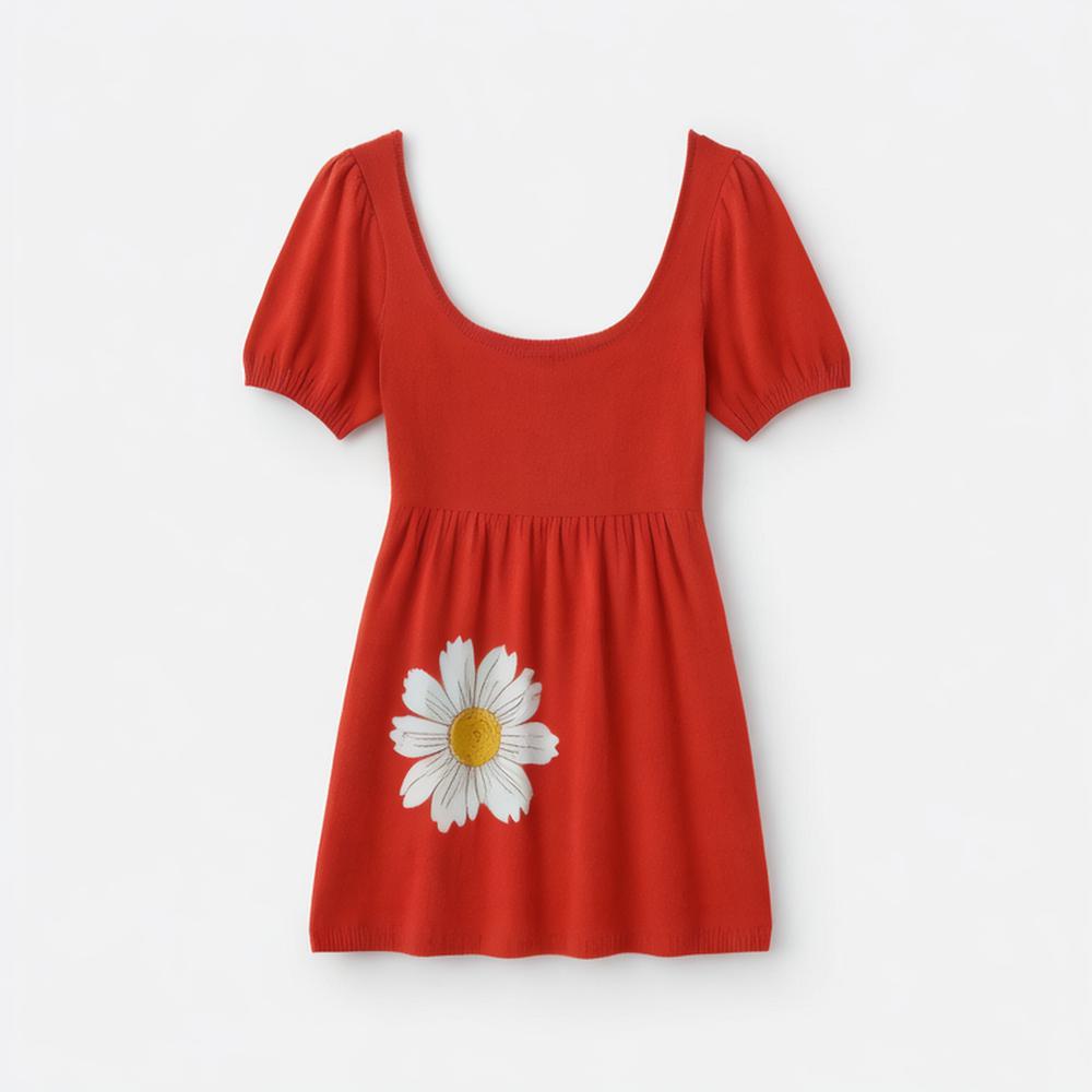 Women 2024 summer New Chic Fashion Flax blend bow trim mini Dress Vintage Short Sleeve Female Dresses robe Mujer