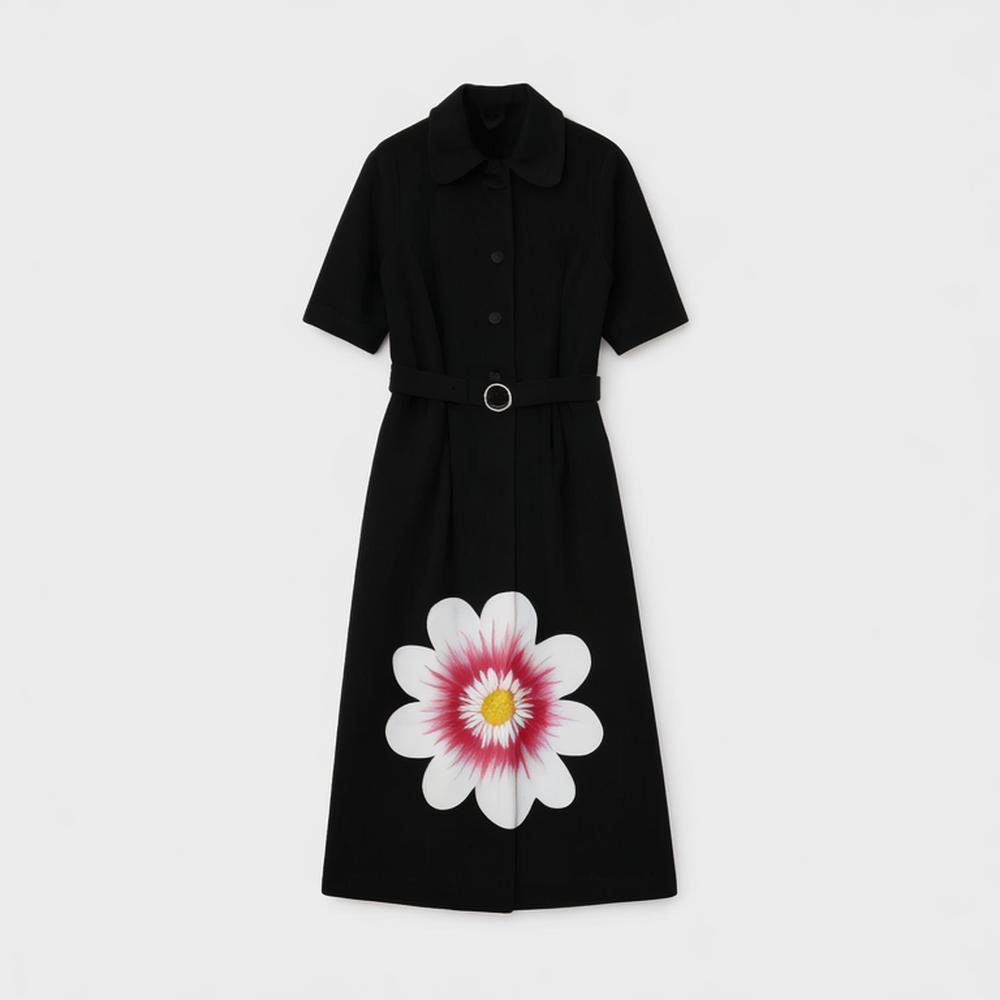 Women 2024 summer New Chic Fashion Shirt series Dress Vintage Short Sleeve Female Dresses robe Mujer