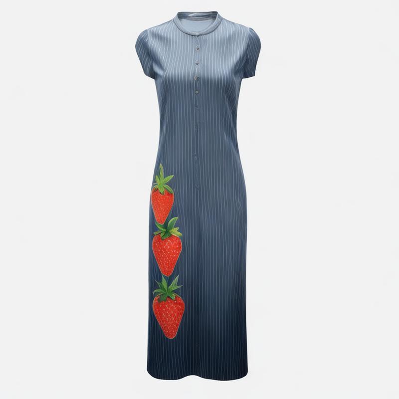 pleats 2024 summer new style gradient dress high-end versatile slimming a-line skirt for women