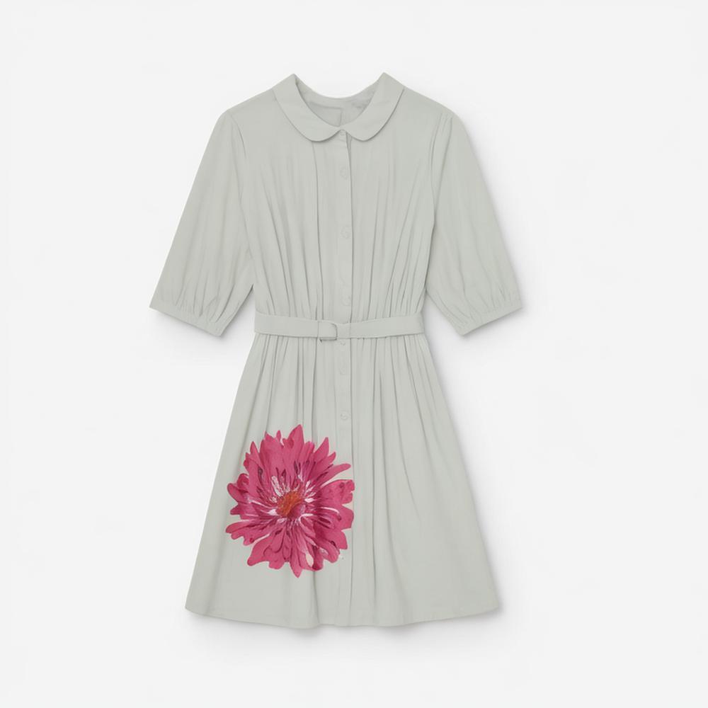 Women 2024 summer New Chic Fashion Series puffy sleeves Dress Vintage Short Sleeve Female Dresses robe Mujer