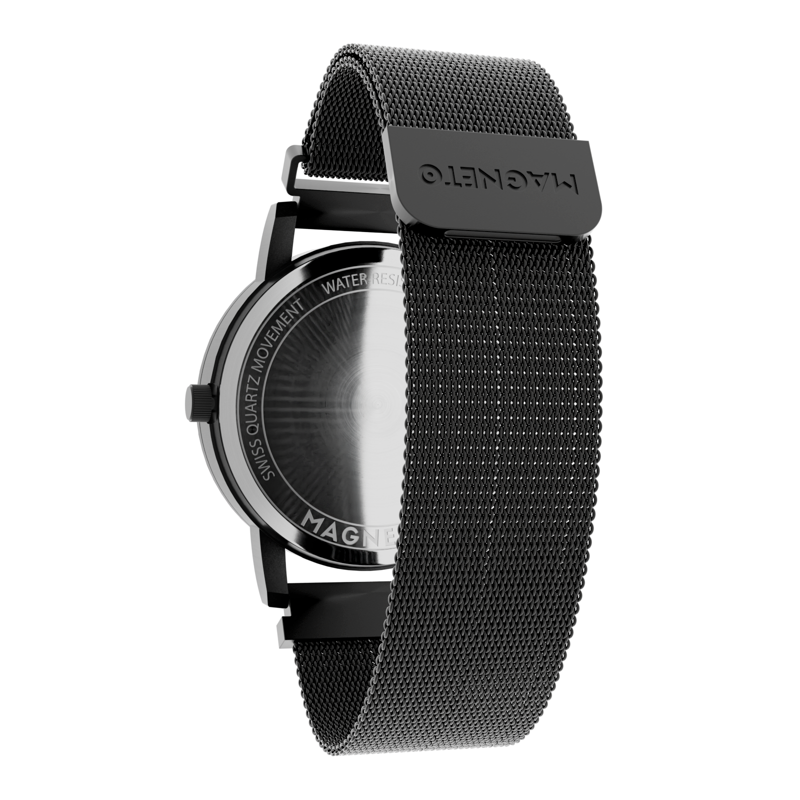 Wave Black mesh magnetic black