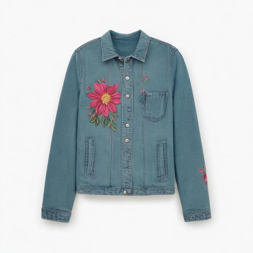 Women 2024 New Fashion Embroidery hollowing Blouses Vintage Long Sleeve Button-up Female Shirts   Chic Tops