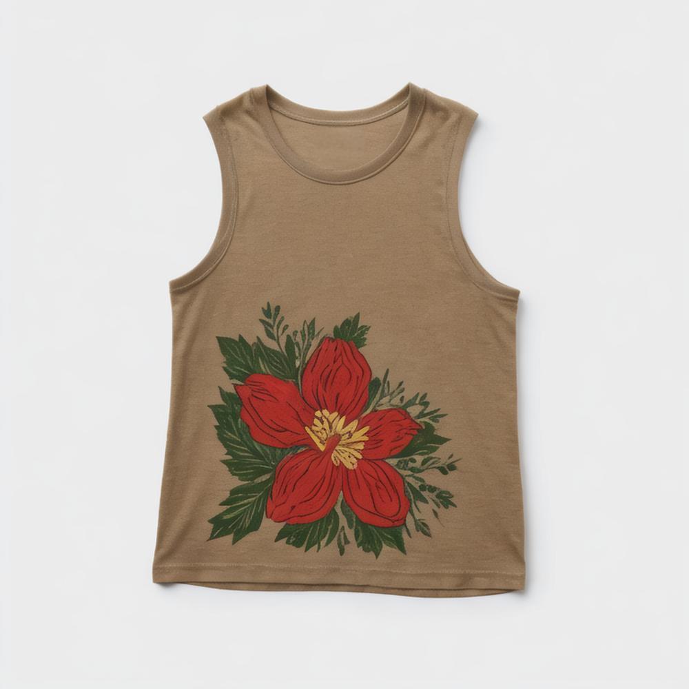 Women 2024 summer New Fashion Series embroidery Tank Tops Vintage Sleeveless Female   Chic Tops