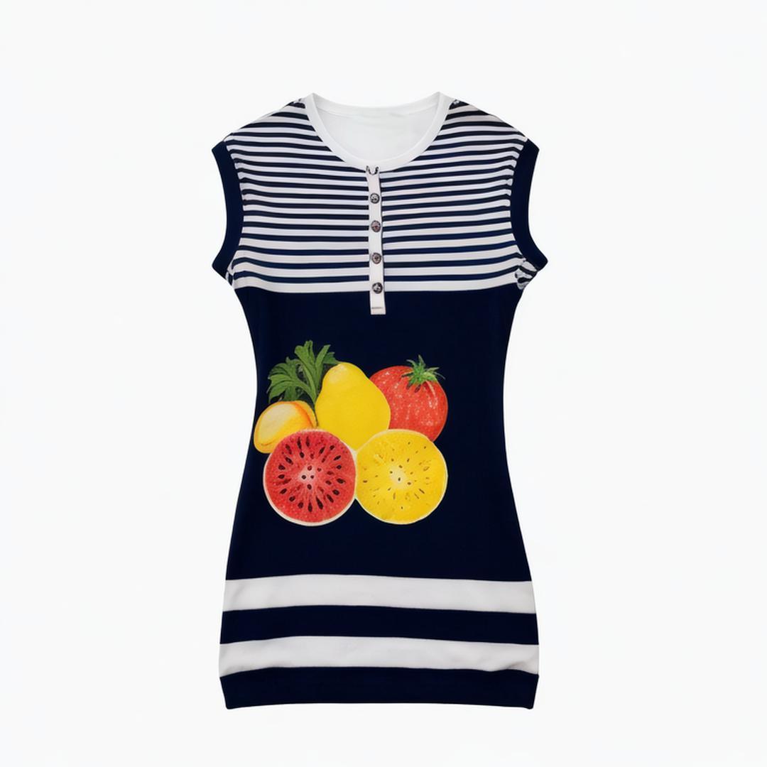 Women 2024 summer New Chic Fashion Stripes short diagonal cut Dress Vintage Sleeveless Female Dresses robe Mujer