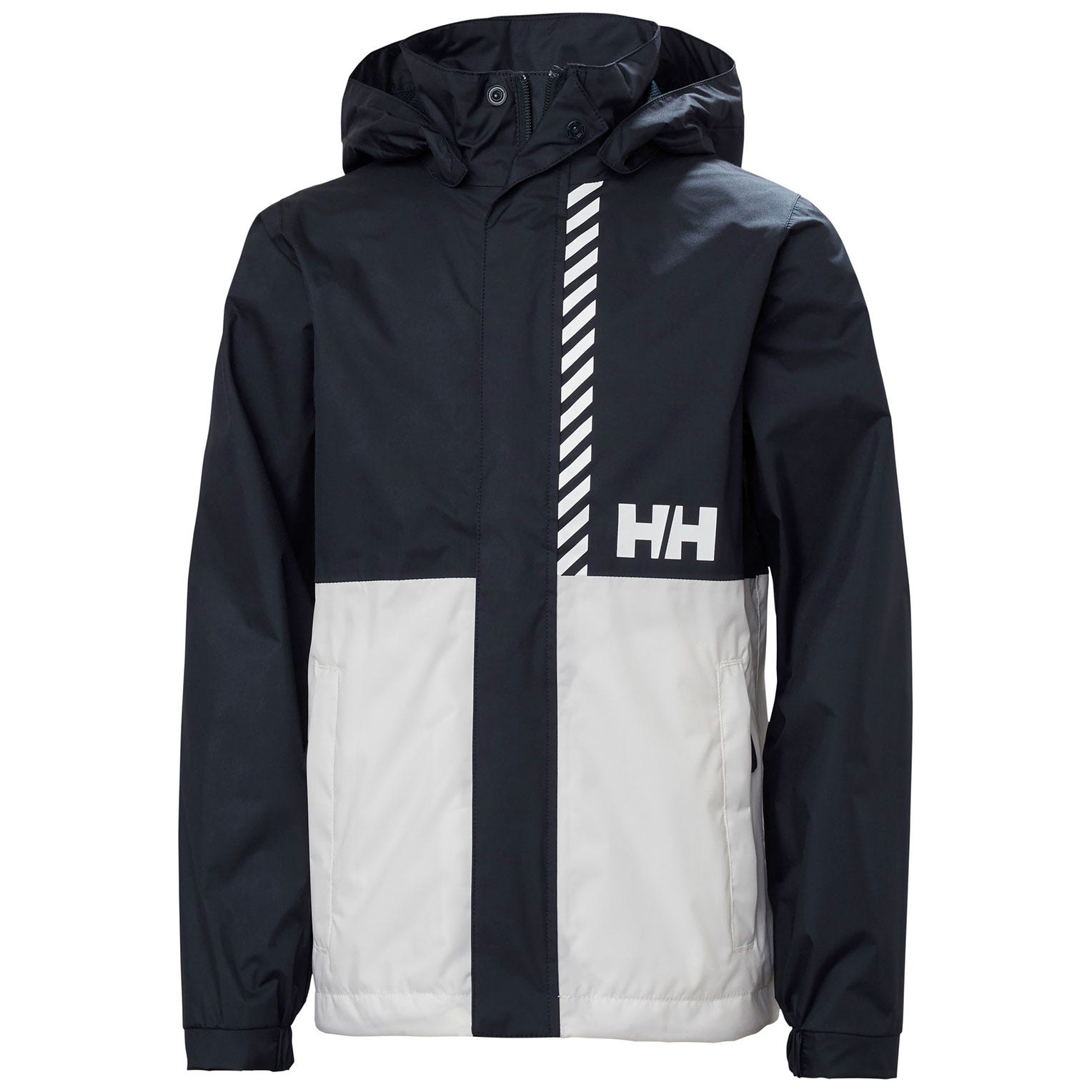 JUNIORS' ACTIVE STRIPE RAIN JACKET