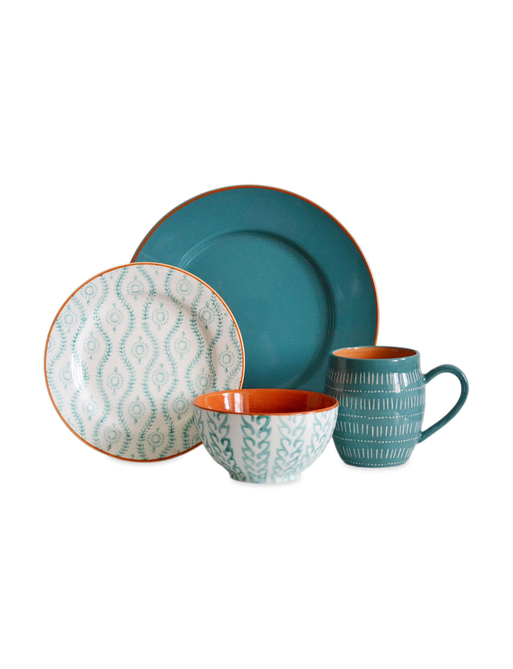 Baum Tangiers 16 Piece Dinnerware Set In Navy