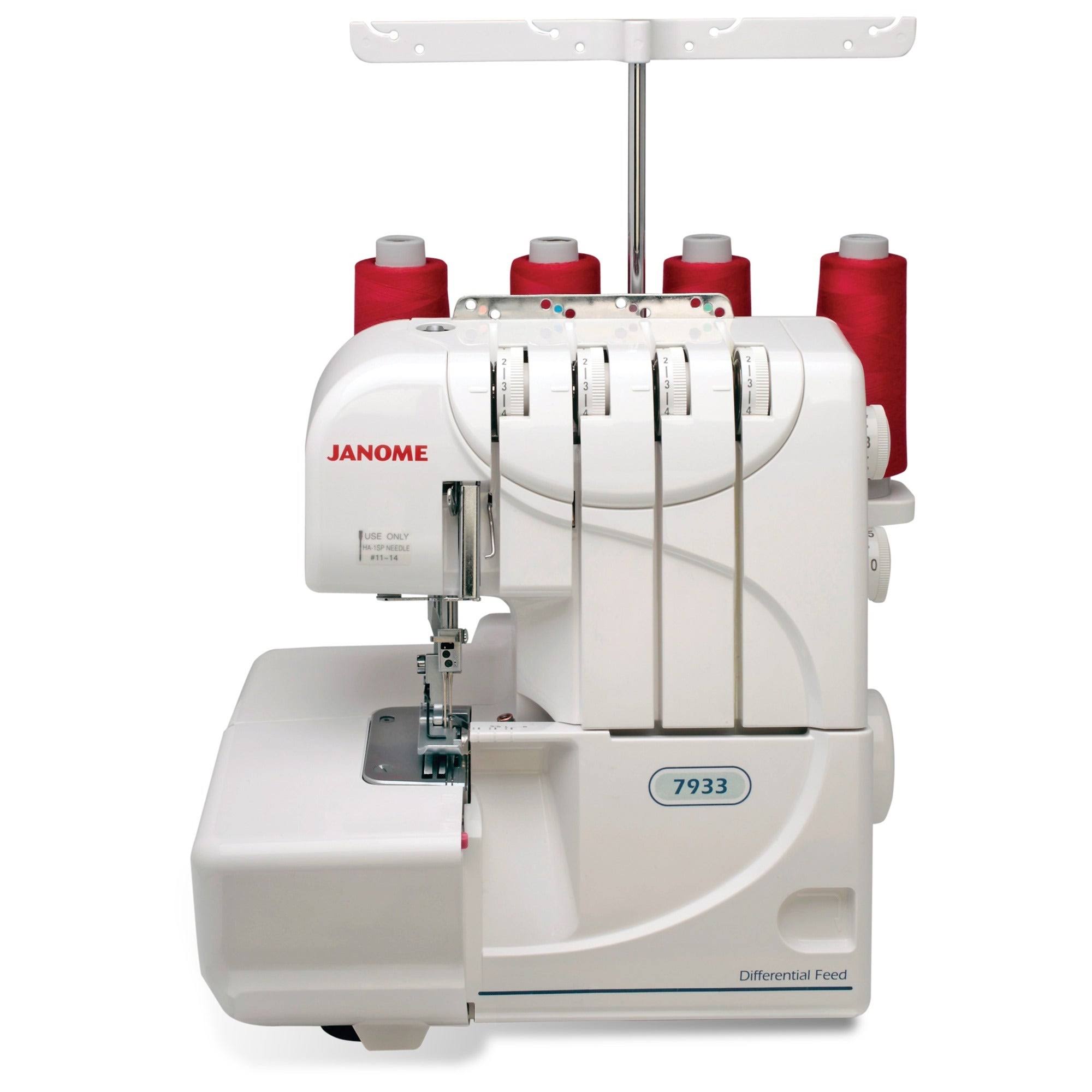 Janome 3/4 Thread Serger with DIFFERENTIAL Feed in White - Ritoyou