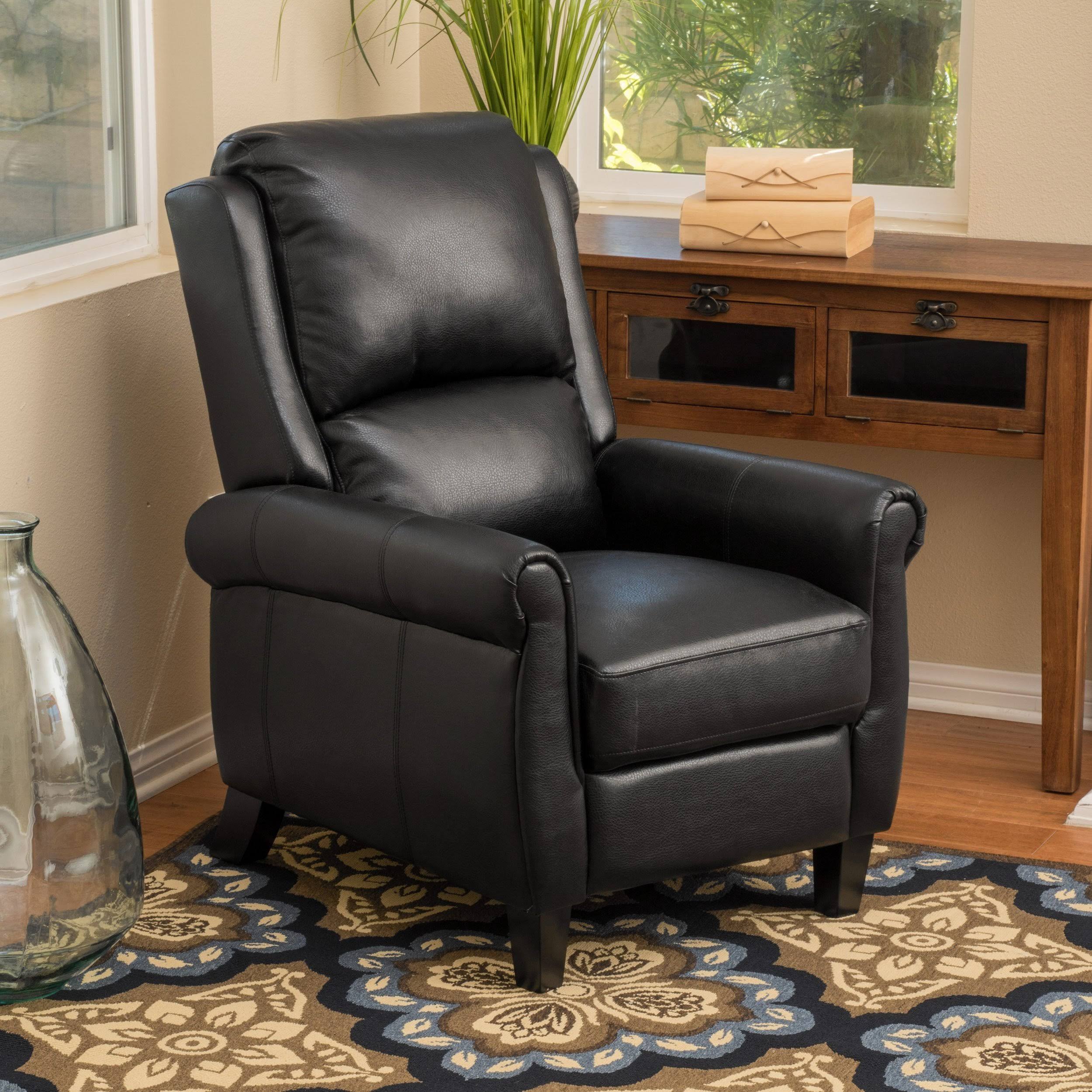 Lloyd Black Leather Recliner Club Chair Ritoyou