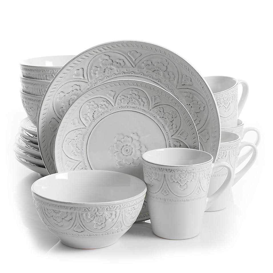 Gibson Home 30-Piece Ogallala Dinnerware Set In White Porcelain - Service For 6 - View #3