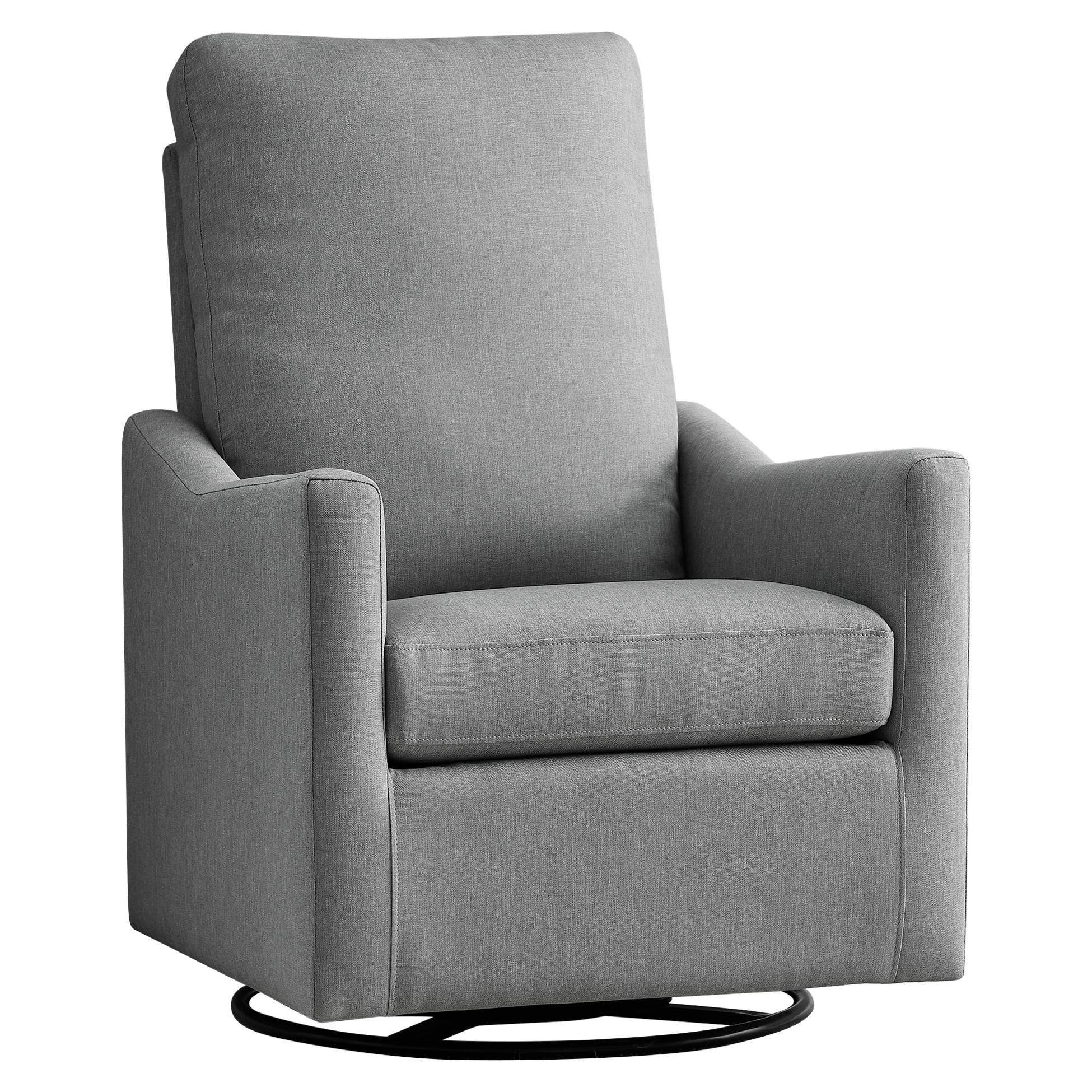 Delta Children Adley Nursery Glider Swivel Chair - French Gray - Ritoyou