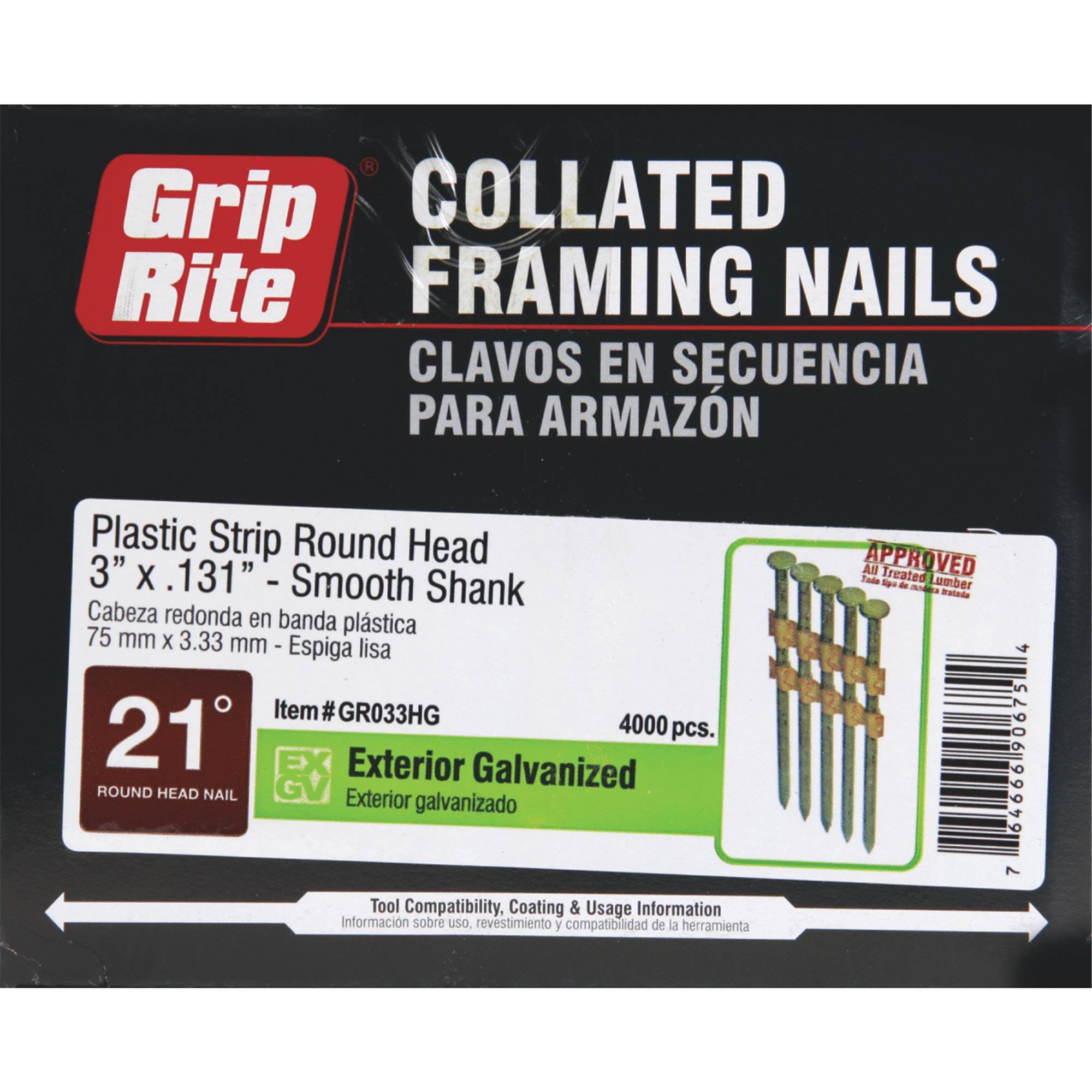 GripRite 3x22x.131 Framing Nail GR033HG Ritoyou