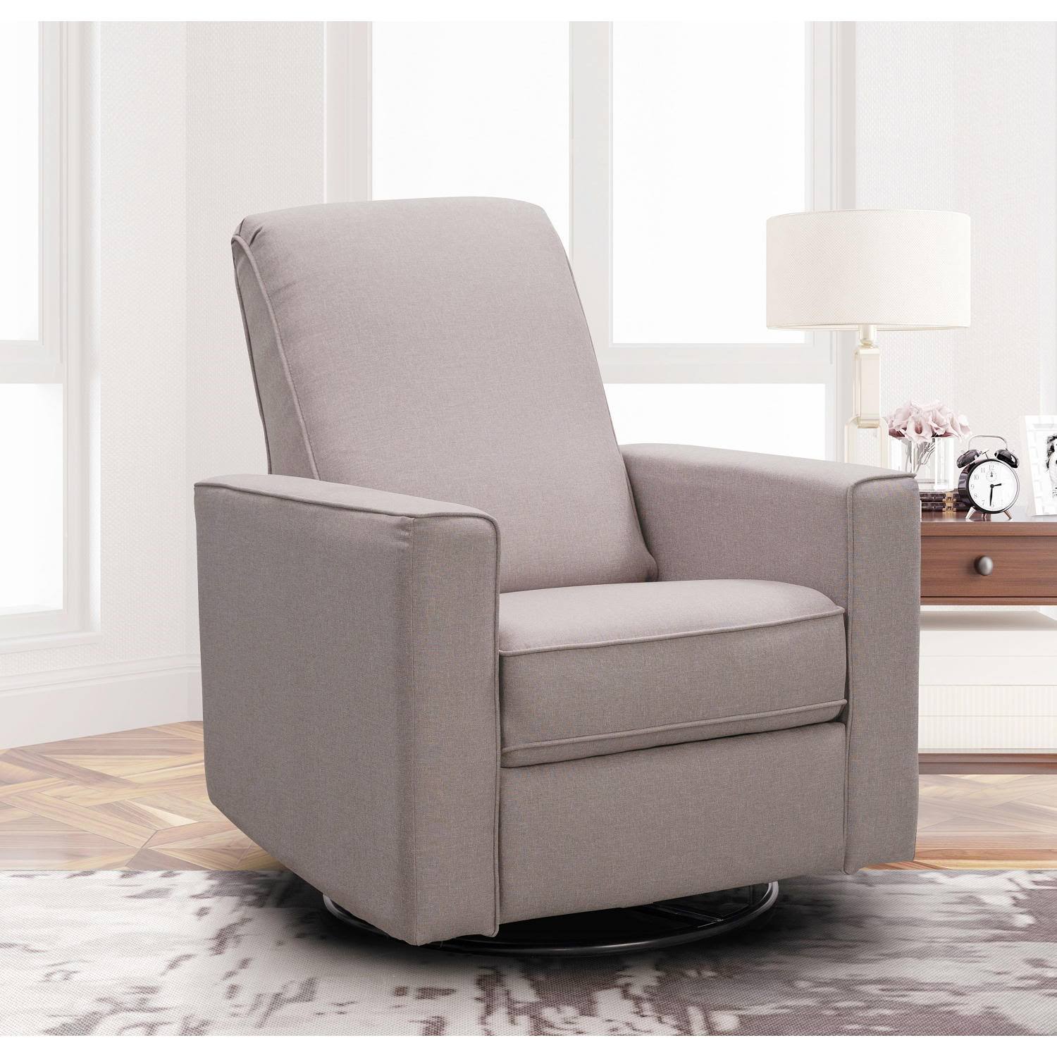Abbyson Hampton Nursery Swivel Glider Recliner Chair - Taupe - Ritoyou