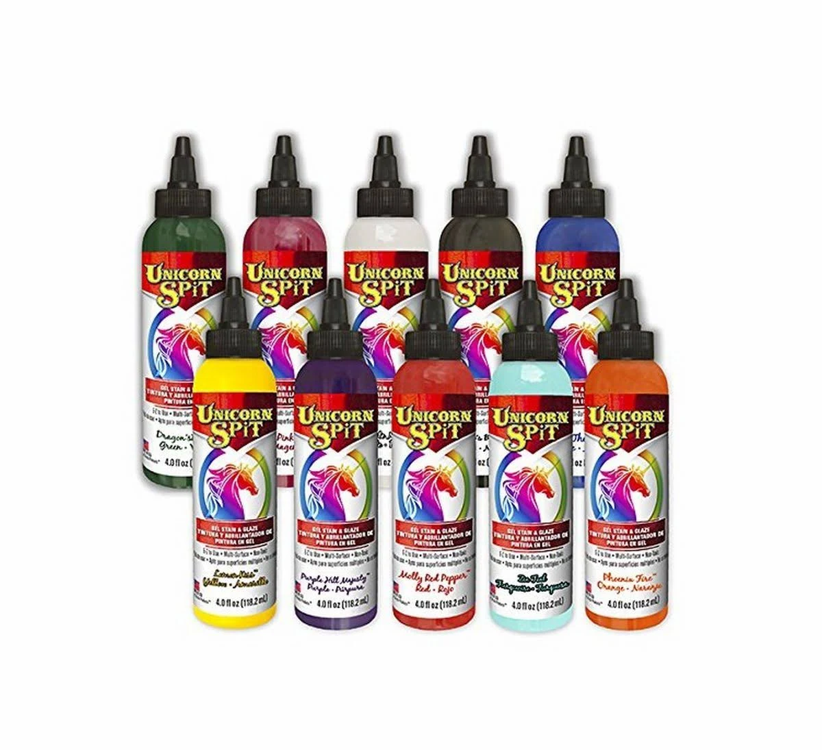 Unicorn Spit Gel Stain u0026 Glaze in One - 10 Paint Collection- 4oz