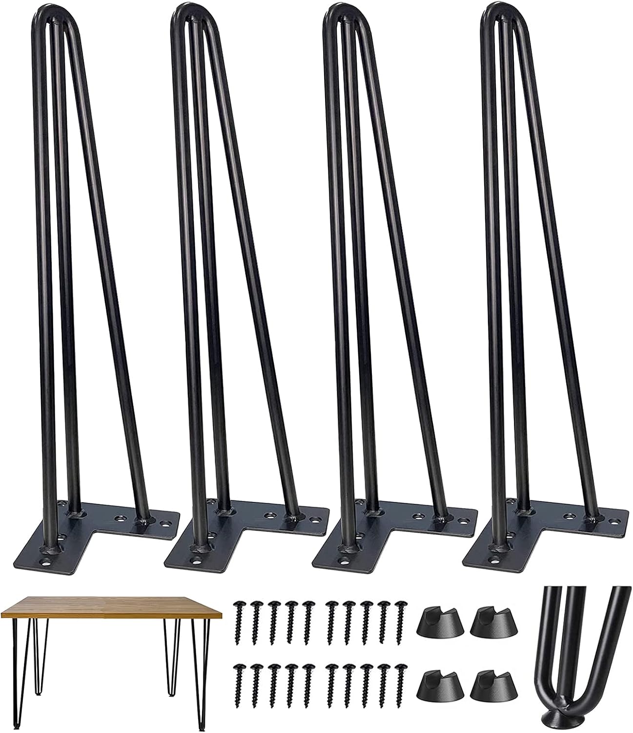 CWLOTAC 34 Inch Hairpin Coffee Table Legs Heavy Duty Metal Furniture