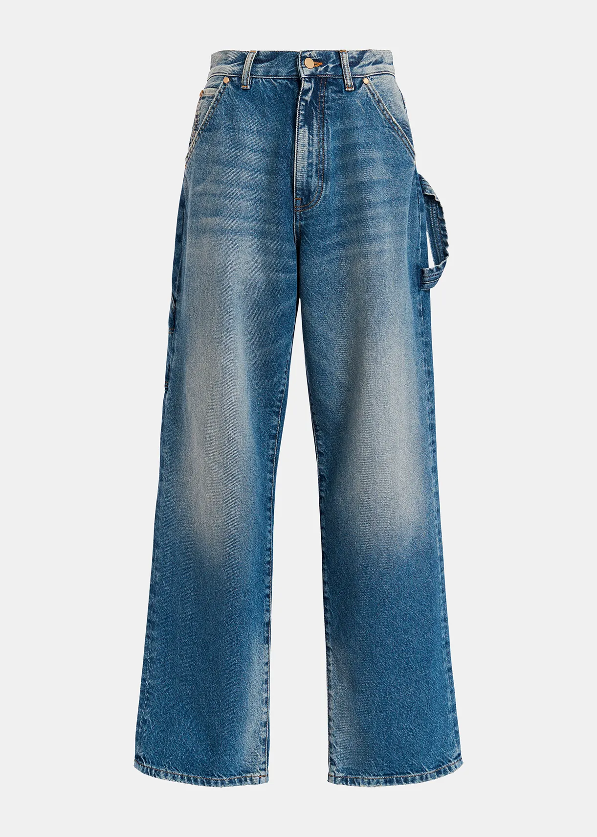 Blue carpenter straight-leg jeans
