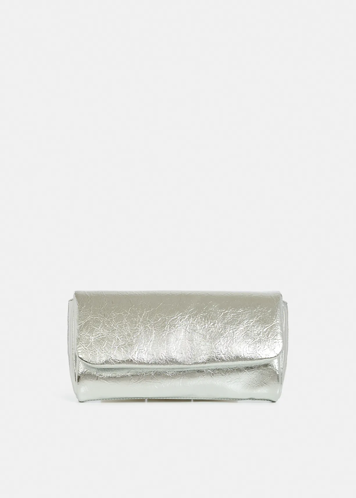 Silver metallic pouch