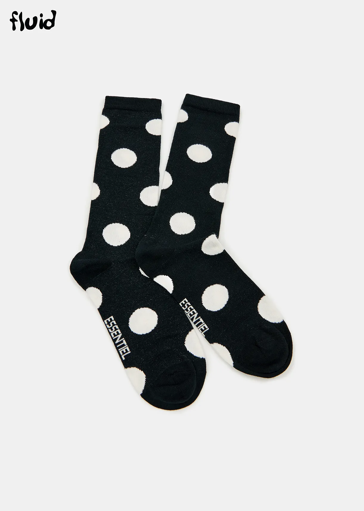 Black and white polka-dotted socks - Size 43-45