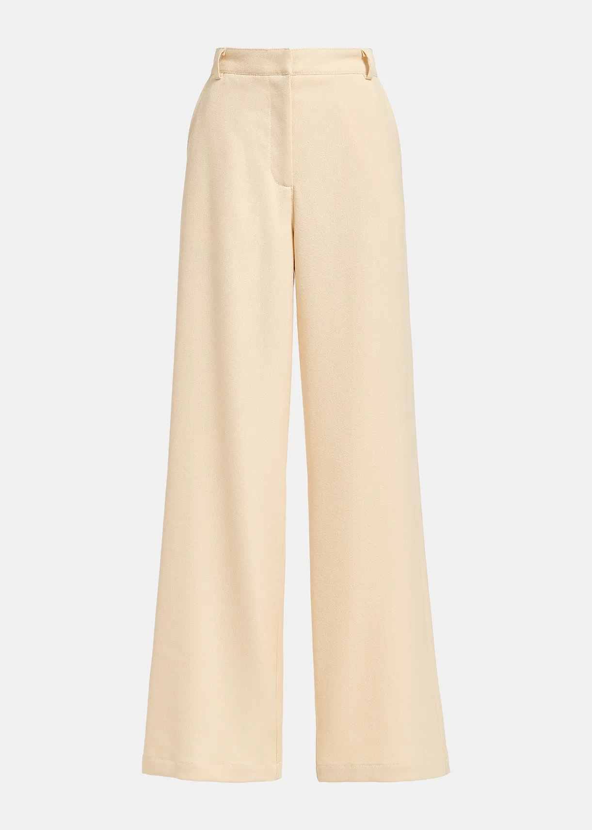 Ecru straight-leg pants