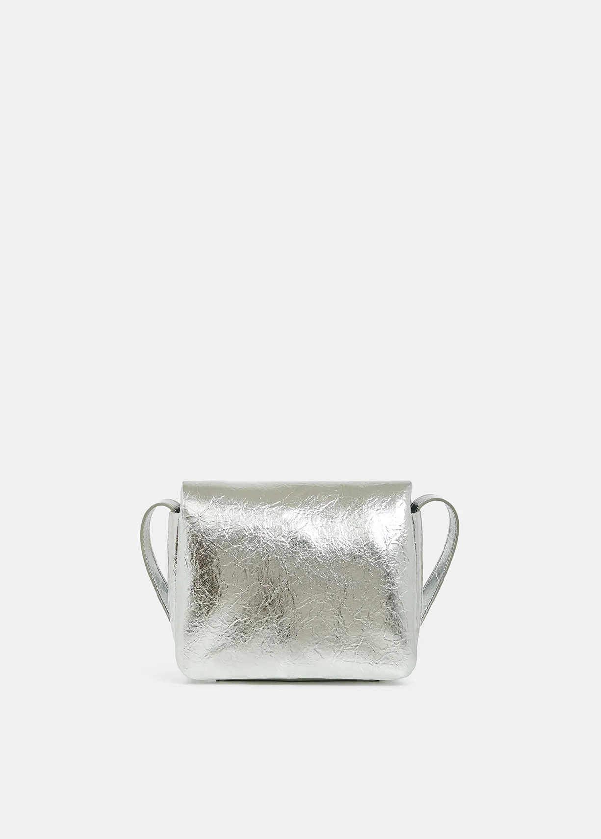 Silver metallic shoulder bag