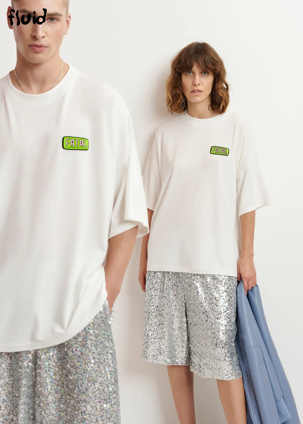 Off-white organic cotton T-shirt with embroidery