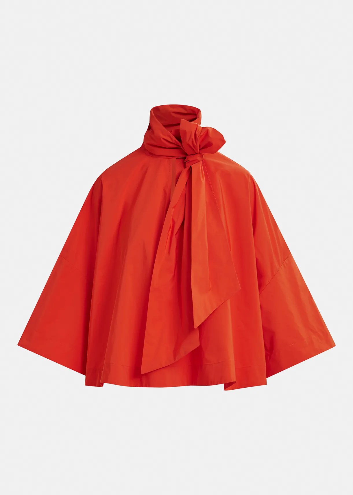 Red top with pussy bow