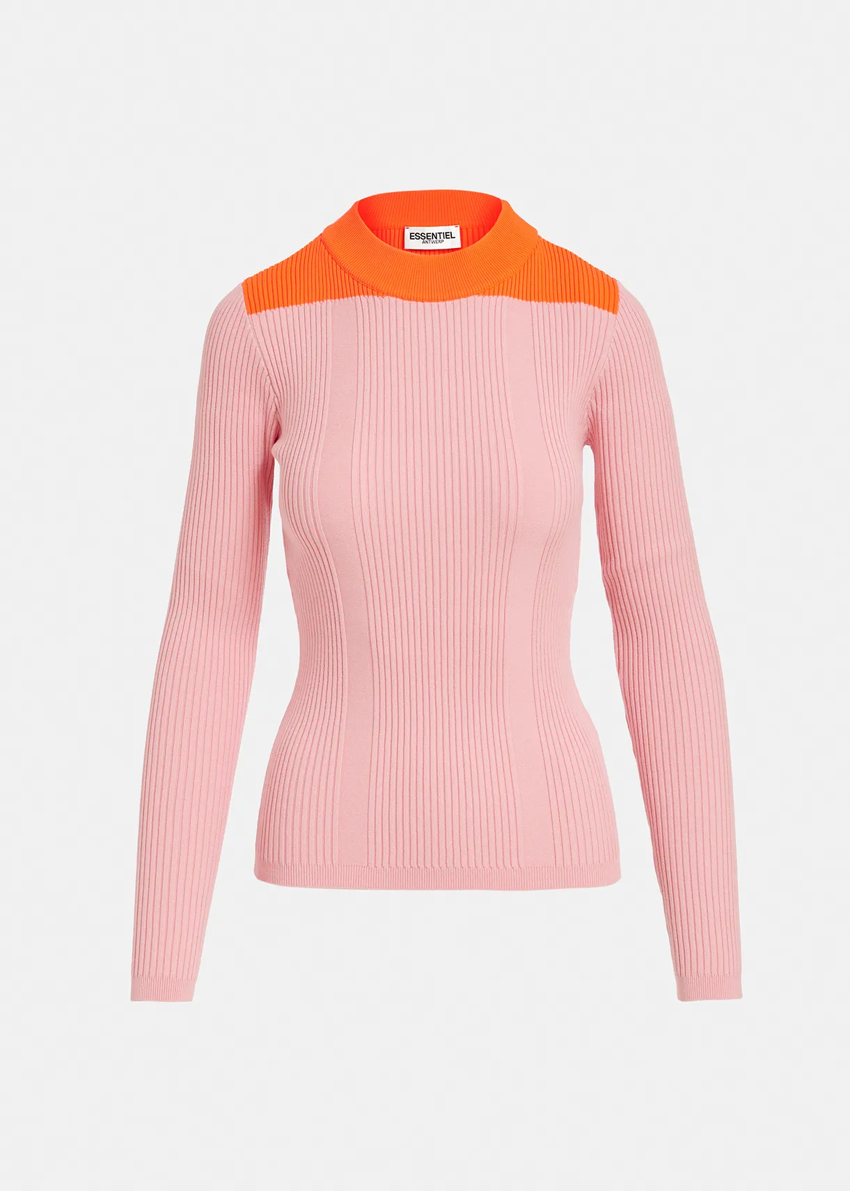 Vintage pink and orange rib-knitted sweater