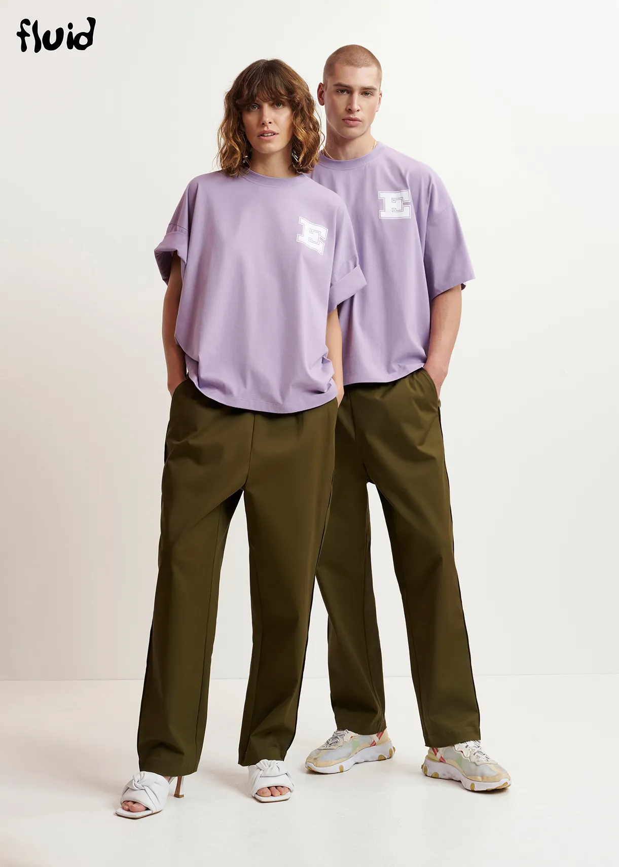 Dark khaki tapered-leg pants