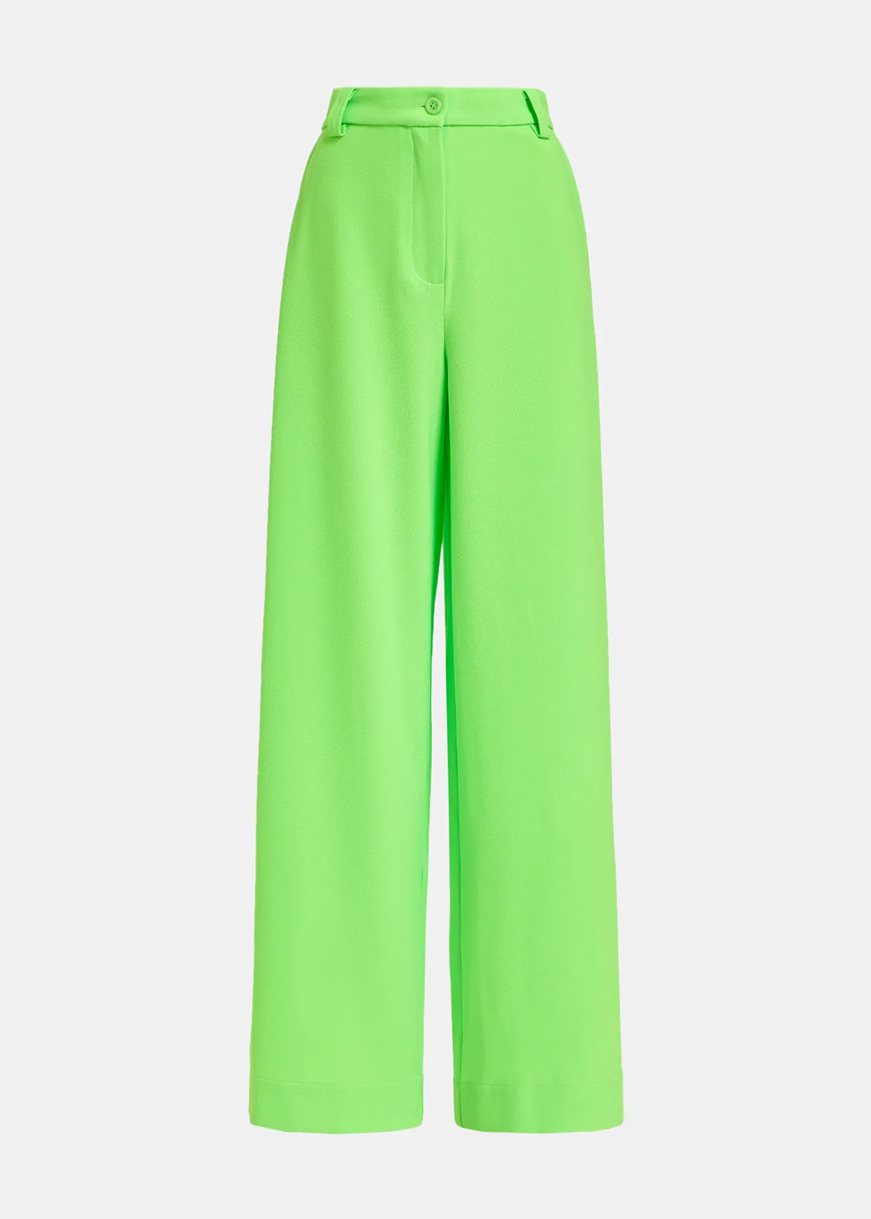Neon green wide-leg pants