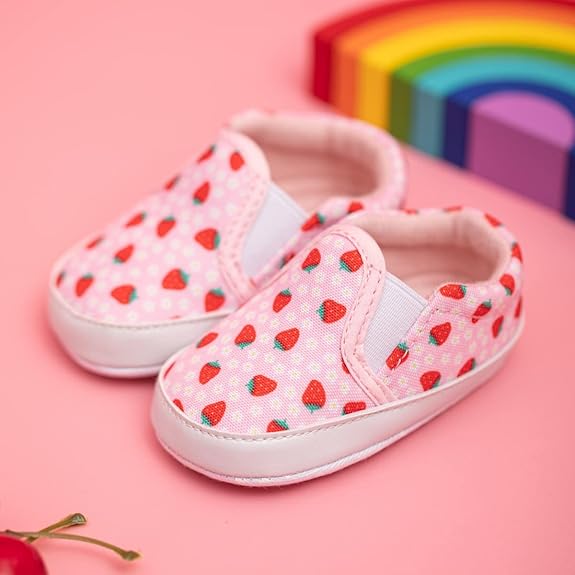 Zdluxco Morbido Infant Baby Boys Girls Canvas Sneaker Toddler Slip On Anti Skid Newborn First Walkers Candy Shoes for 0-18 Months