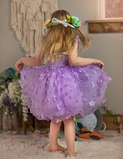 Zdluxco Arshiner Toddler Tutu Dress Little Girls Fluffy Summer Dresses Casual Party Tulle Sundress for Kids 2-6Y