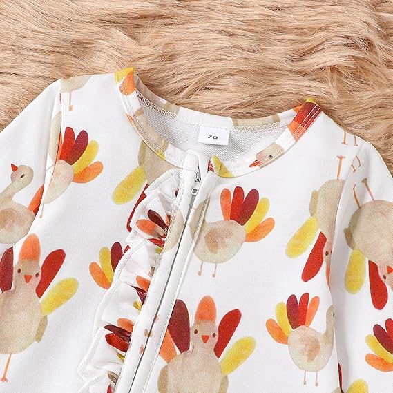 Zdluxco Halloween Newborn Baby Girl Clothes Infant Long Sleeve Romper Jumpsuit Bodysuit Christmas Outfits