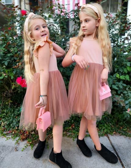 Zdluxco Arshiner Toddler Tutu Dress Little Girls Fluffy Summer Dresses Casual Party Tulle Sundress for Kids 2-6Y