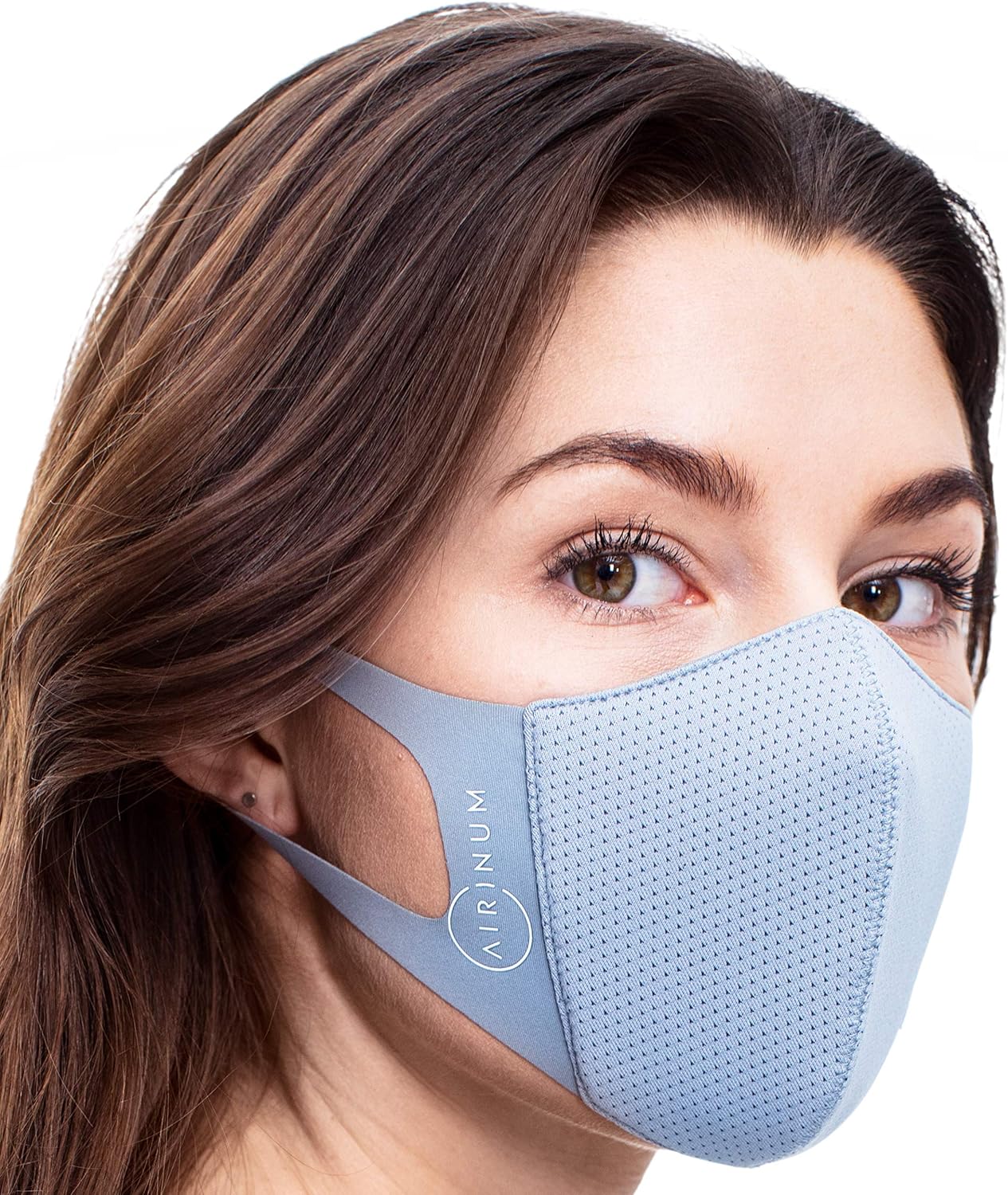 AIRINUM Lite Air Mask, Reusable Face Mask with 5-Layer Filter for Men, Women and Kids | Fashion Cover Washable Cloth Face Mask with 2 Filters (S, Aurora Blue)