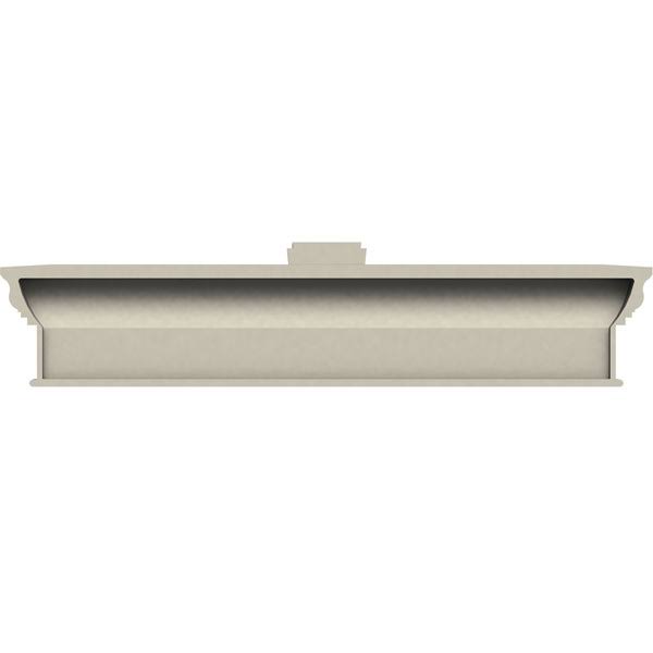 Ekena Millwork CRH12X46KA 46x22 Bottom Width x 54 1/2x22 Top Width x 12x22H x 1 1/4x22P Craftsman Crosshead w/ Deco Keystone