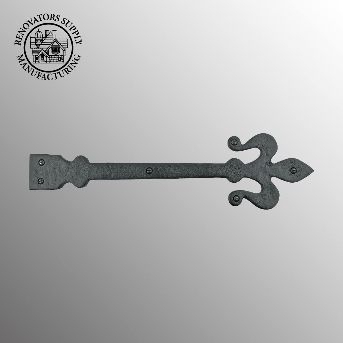 Wrought Iron Dummy Strap Door Hinge Fleur De Lis 16