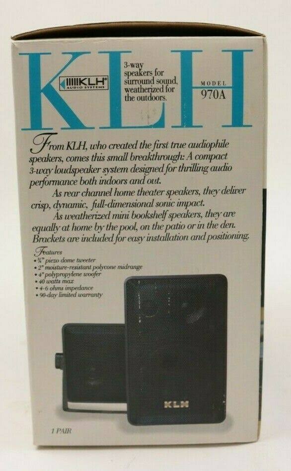 KLH 970A 3-way Outdoor Speakers - Black