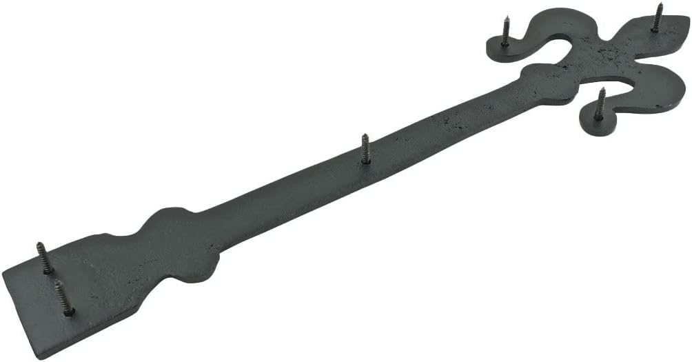 Wrought Iron Dummy Strap Door Hinge Fleur De Lis 16