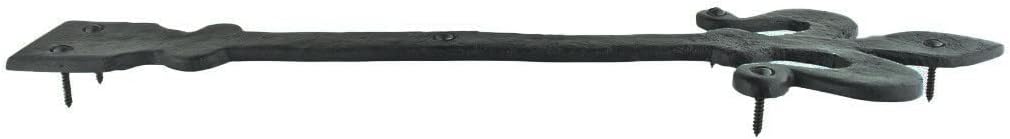 Wrought Iron Dummy Strap Door Hinge Fleur De Lis 16