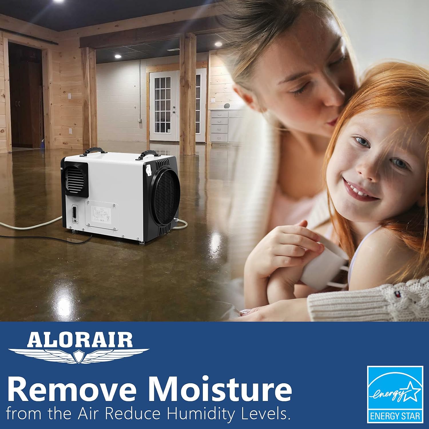 AlorAir Duct-able Version Basement/Crawl Space Dehumidifiers 198 PPD Commercial Industrial Dehumidifier with Pump & Drain Hose, Energy Star Listed, Auto Defrosting, 5 Years Warranty, Whole Homes