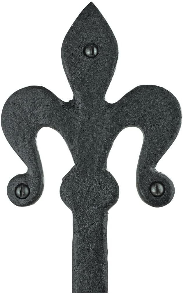 Wrought Iron Dummy Strap Door Hinge Fleur De Lis 16