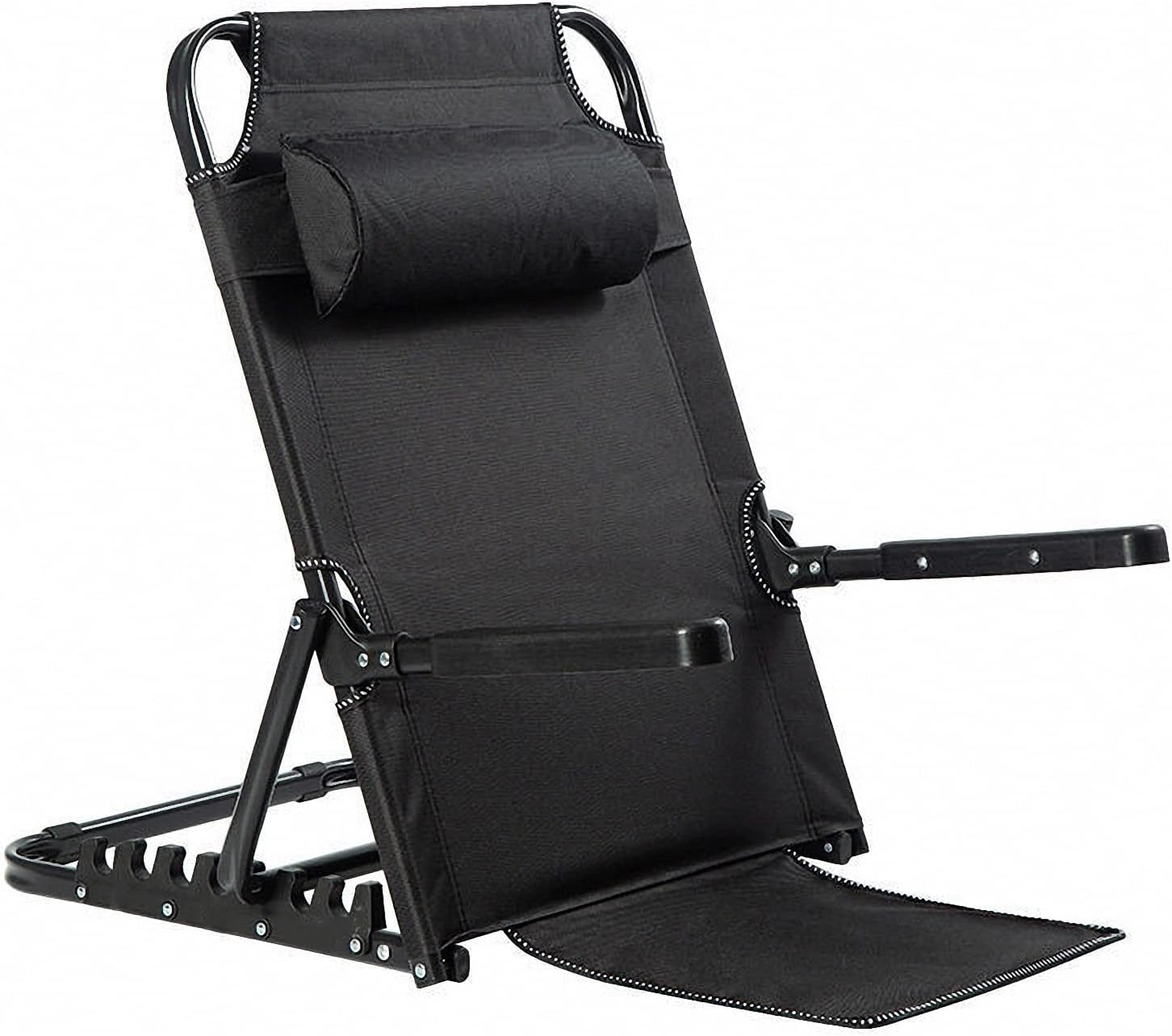 Lifting Bed Backrest Portable Folding Adjustable Sit-Up Back Rest Multi-Function Back Rest Bed Folding Disability Bed Backrest Support Change Angle of Backrest for Neck Head and Lumbar Support