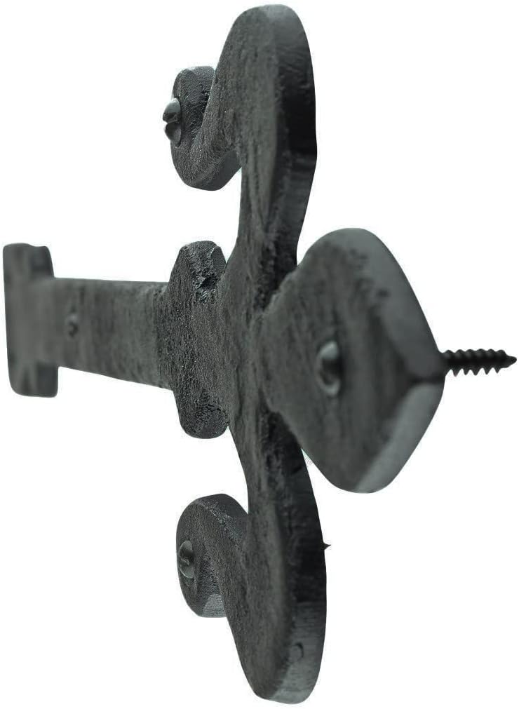 Wrought Iron Dummy Strap Door Hinge Fleur De Lis 16