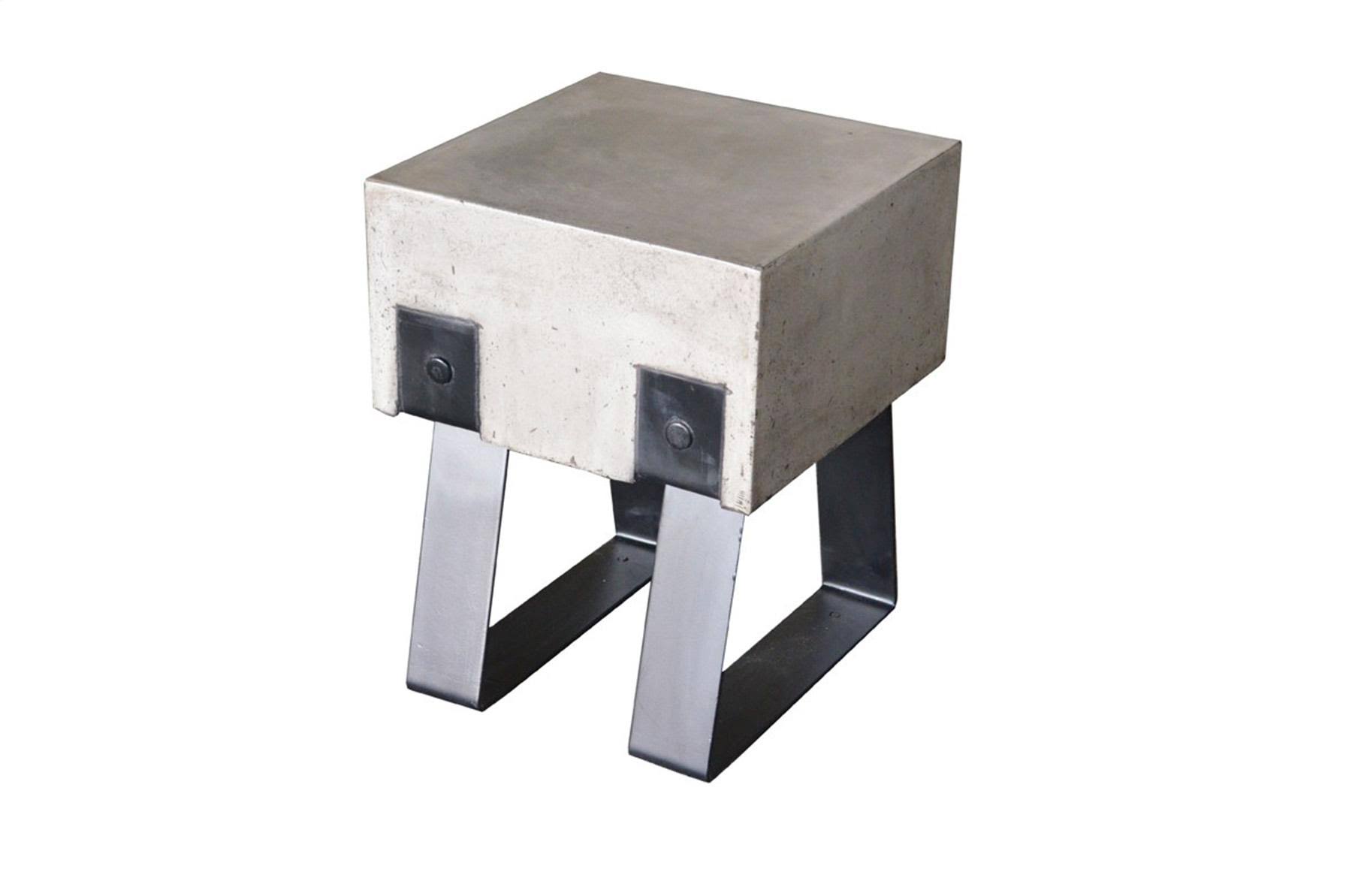 Modrest Cope Modern Concrete u0026 Black Stool