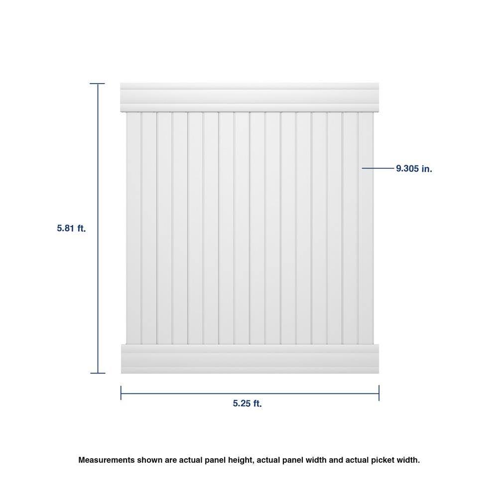 Outdoor Essentials Pro Series Hudson 6 ft. x 6 ft. White Vinyl Privacy Fence Panel Kit
