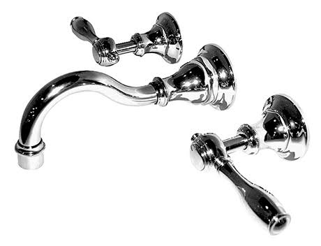 Newport Brass 3-1771/15S Victoria Wall Mount Lavatory Faucet Satin Nickel