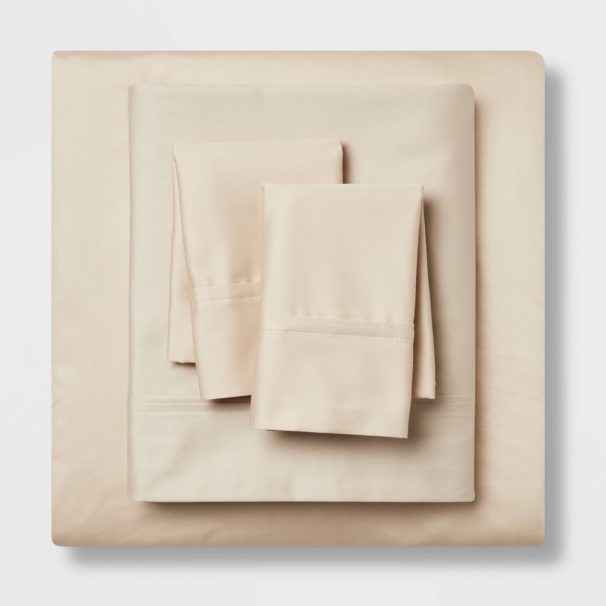 King 400 Thread Count Solid Performance Sheet Set True Khaki - Threshold