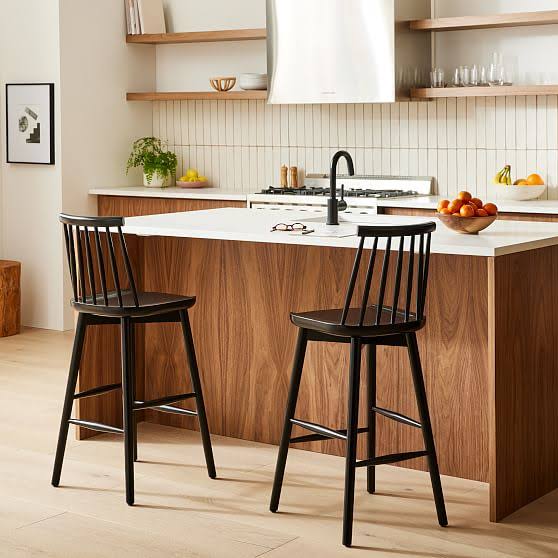 West Elm Windsor Counter Stool, We White