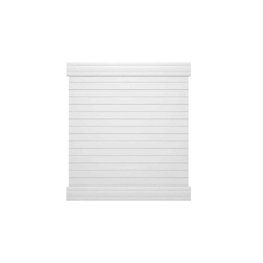 Outdoor Essentials Pro Series Hudson 6 ft. x 6 ft. White Vinyl Privacy Fence Panel Kit