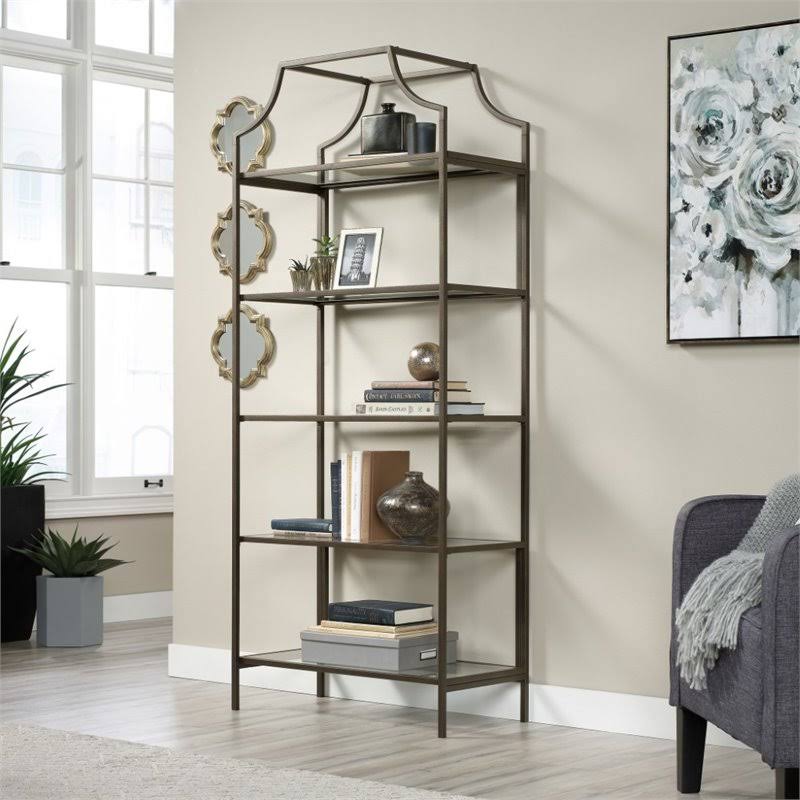 Home Square 2 Piece Bookcase Set in Bronze