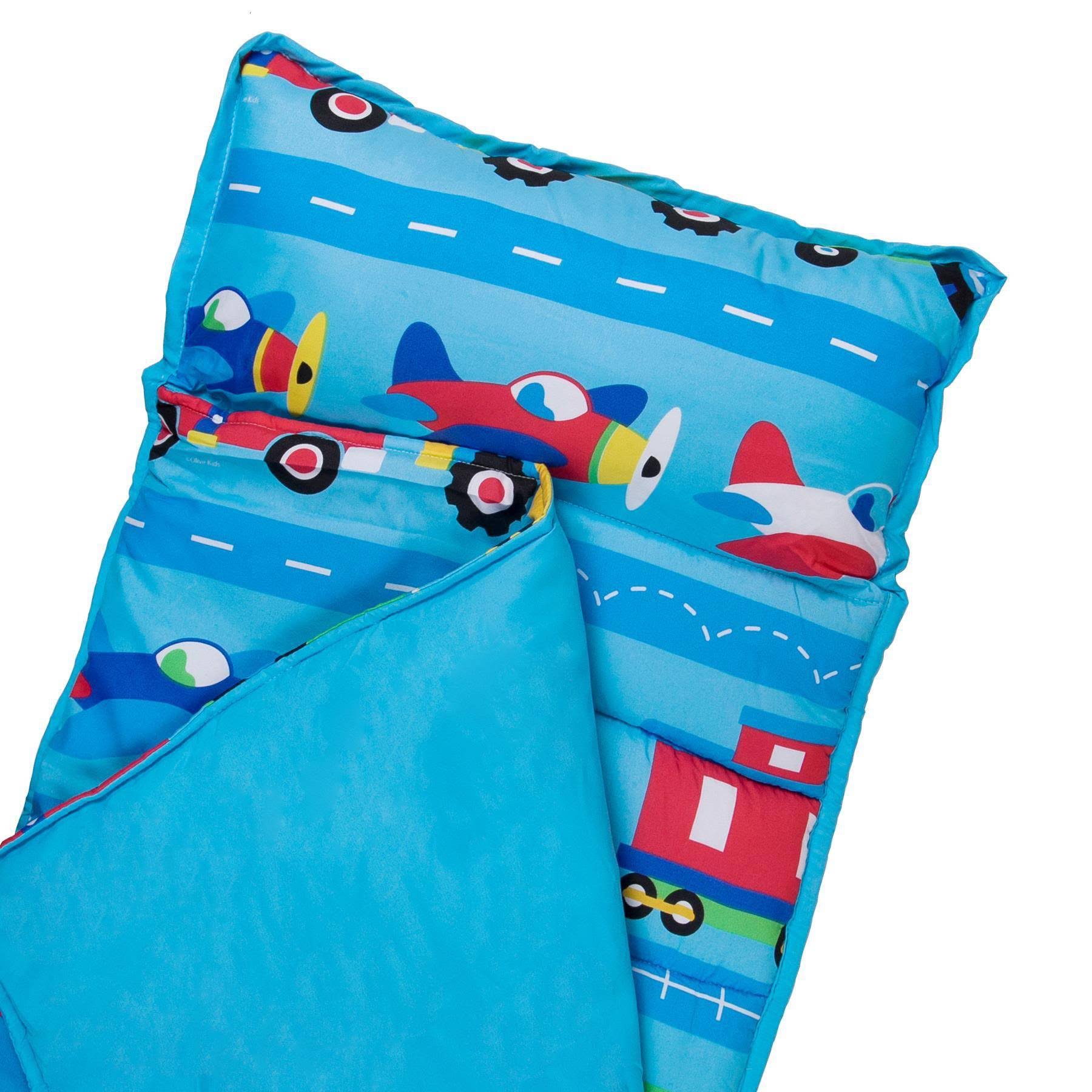 Wildkin Microfiber Nap Mat, Trains Planes u0026 Trucks